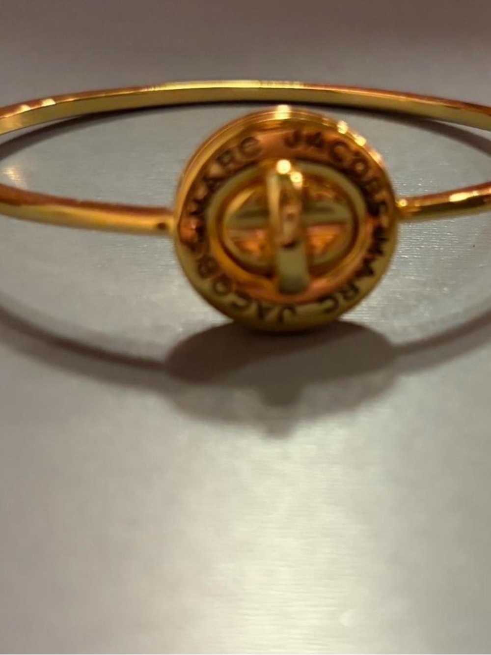 Marc Jacobs Shiny Gold Logo Turnlock Bangle